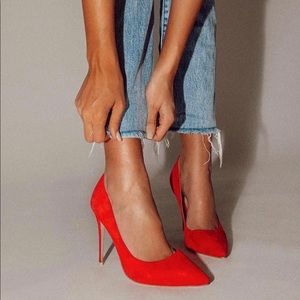 NEVER WORN Billini Rina Heels Red - Size 8